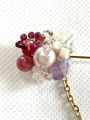 天然石ピンブローチ