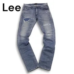Lee リー × ナノユニバース別注★ LB0061 秋冬 裏起毛 クラッシュ加工 スキニー デニム パンツ ジーンズ Sz.S　メンズ