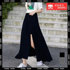 ロングスカート インナーショートパンツ付き フレアスカート レディース ウエストゴム 深スリット スカート 薄手 春夏 きれいめ カジュアル モーダルスカート 美脚 ハイウエスト 着やせ ミモレスカート 韓国 シンプル チラ見え xzjhfug#