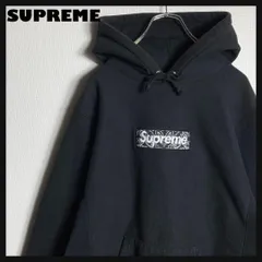 【人気ブラック】シュプリーム　バンダナ　ボックスロゴ　刺繍　パーカー　M