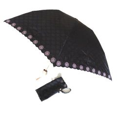 CELINE セリーヌ 折り畳み傘  ケース付き 雨天兼用 黒 ブラック 傘 おしゃれ 日傘 雨傘 レディース E77LF