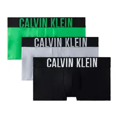 カルバンクライン：INTENSE POWER MICRO ローライズボクサーパンツ 3PK (ミスティグレー／ブラック／ブロッサムグリーン)