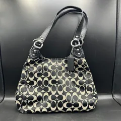 コーチ ハンドバッグ シグネチャーホーボー キャンバス ブラック COACH カバン 鞄