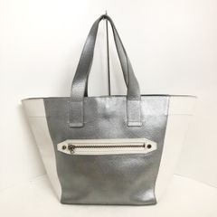 LANVIN en Bleu(ランバンオンブルー) トートバッグ - シルバー×白 レザー