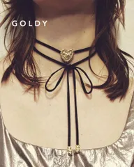 GOLDY ゴールディ アンティーク ボタン コード チョーカー 3250609