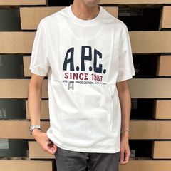 【2025春夏物モデル】☆1/30入荷☆ A.P.C. アーペーセー Print Label ロゴ Tシャツ 半袖 COHBU M26442  AAB  ホワイト メンズ