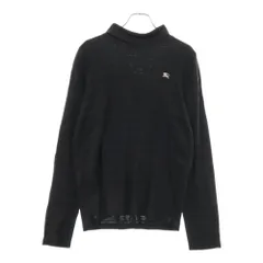 BURBERRY BLACK LABEL (バーバリー ブラックレーベル) ボーダータートルネック 長袖Tシャツ ブラック BMV55-720-08