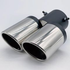 新品 LEXOR マフラー カッター デュアル 2本出し 直向き ストレート 汎用 跳ね上げ 軽自動車 ステンレス 大口径 エアロ パーツ ドレスアップ 斜口