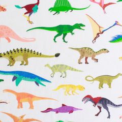 アメリカROBERT KAUFMAN プリント生地 カラフルなリアル恐竜【20cm単位切り売り】