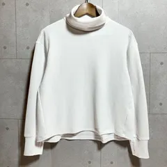 adidas アディダス ワッフル タートルネック トップス 指穴 長袖 サーマル ハイネック カットソー M ホワイト 白 メンズ レディース SG323-2