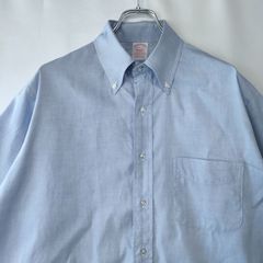 ブルックスブラザーズ オックスフォードシャツ アメリカ製 ボタンダウン XL ブルーBROOKS BROTHERS