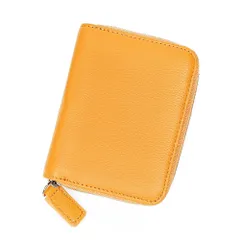 ☆ イエロー ☆ カードケース ミニ財布 kzsbo22 財布 レディース メンズ ミニ財布 牛革 本革 大容量 カードケース 名刺入れ カード 名刺 ケース じゃばら スキミング 防止 磁気防止 かわいい おしゃれ クレジットカード ポイントカード ポケット