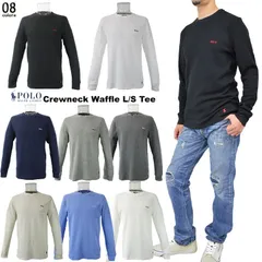 POLO RALPH LAUREN ラルフ ワッフルクルーネックロングT 希少 プレゼント 父の日 男女兼用 メンズトップス ユニセックス スウェットシャツ ロンT 長袖Tシャツ【9VD/Cruise Navy】【03D/Andover Heather】