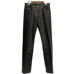 【未使用タグ付】HDCハーレーダビッドソン　レザー　パンツ　ブラック　33 中古・古着通販】HARLEY-DAVIDSON (ハーレーダビッドソン