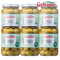 [6個セット] チェルサヌス グリーンオリーブ 360g （固形量210g） × 6個 イタリア産