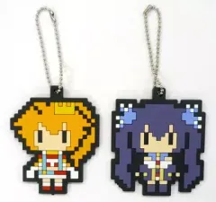 【中古】ストラップ(キャラクター) [単品] ノワール＆ファミ通ちゃん ラバーストラップ2種セット 「PS Vitaソフト 超次元アクション ネプテューヌU 限定版 ファミ通DXパック」 同梱品