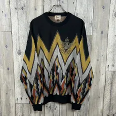 【 OLD DOLCE 90s ドルチェ 】日本製 アート柄 ニット セーター 54