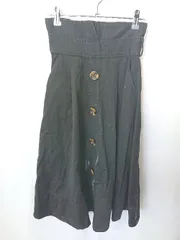 ◇ Lily Brown リリーブラウン ロング丈 フレア スカート サイズF ブラック レディース E  【1406180108274】