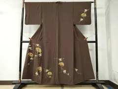 平和屋着物●訪問着　刺繍　蔦の葉雪輪鶴枝花文　金彩　正絹　逸品　CAAW8780yc