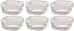 【新着商品】耐熱ガラス 日本製 製 保存容器 ・ 角 600ml HARIO(ハリオ) BUONO kitchen KST-60-TW 6個セット クリア