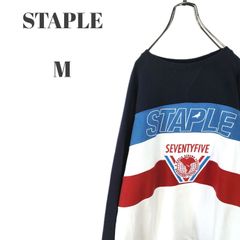 STAPLE ステイプ スウェットトレーナー  刺繍 ビックロゴ マルチカラー メンズ Mサイズ