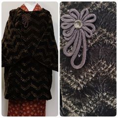 ★　美品　コート　着物コート　羽織　絞り　★　n654