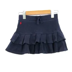 ラルフローレン スカート ボトムス フリル インナーパンツ付き キッズ 女の子用 120/59サイズ ネイビー RALPH LAUREN 【中古】