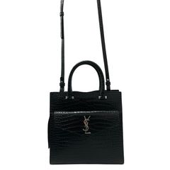 【SAINT LAURENT PARIS】サンローランパリ アップタウン スモール 561203 ハンドバッグ レザー レディース 2WAY クロコ型押し 黒 ブラック ショルダー