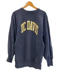 チャンピオン Champion 90s～ ヴィンテージ vintage 刺繍タグ リバースウィーブ REVERSE WEAVE US古着 カレッジプリント ラバー ひび割れ XL スウェット ネイビー LLサイズ 101MT-4947