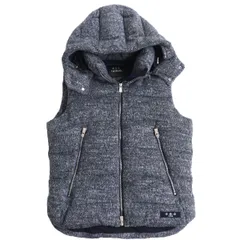 ★わたっぺ(^O^)／様専用★美品●TATRAS タトラス Rライン/RLine MTA7ES4299 ロゴワッペン付き フーデッドダウンベスト ブルー系 3 正規品 メンズのサムネイル
