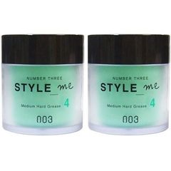 ● 2個セット ナンバースリー スタイルミー ミディアム ハード グリース 4 50g オイル ワックス メンズ レディース スタイリング ヘアセット