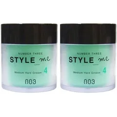 ● 2個セット ナンバースリー スタイルミー ミディアム ハード グリース 4 50g オイル ワックス メンズ レディース スタイリング ヘアセットのサムネイル