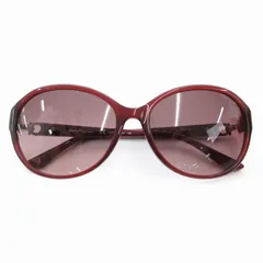 サルヴァトーレフェラガモ Salvatore Ferragamo 美品 サングラス アイウェア ガンチーニ オーバル 56□16 135 ワインレッド 茶 ブラウン SF804SA /OUのサムネイル