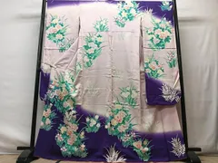 平和屋着物■豪華振袖　駒刺繍　吉祥花文　暈し染め　金銀彩　正絹　逸品　CAAT3261xe