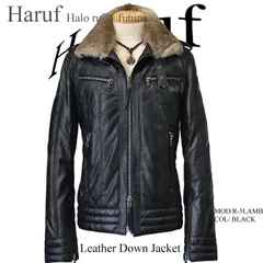 【送料無料】レザージャケット ダウンジャケット ライダースジャケット 本革 メンズ ラムレザーダウンジャケット 革ジャン 皮ジャン ダウン ライダース シングルライダース バイク 革ジャケット シンプル ダウンコート R5BK アウター 秋冬