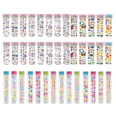 【特価商品】動物 車 ランダムセット ハート ステッカー 3Dテッカーシール 星 シールマルシェ キラキラ デコシール 着せ替え 30種類シートデザイン シールセット大量 恐竜 40枚 女の子 動物 子供&幼児シール シール 食べ物 シール ふわふわシール (