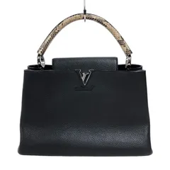 【ネット限定】ルイ・ヴィトン LOUIS VUITTON パルナセアライン カプシーヌMM N91659 ブラック×パイソン トリヨンクレマンス レディース ハンドバッグ