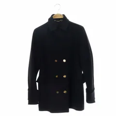 グッチ GUCCI ショートコート スプリングコート ステンカラー ダブル 金ボタン 36 黒 ブラック /ES ■OSのサムネイル
