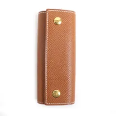 美品□HERMES/エルメス エチュイクレ4 セリエボタン ゴールド金具 トリヨンレザー 4連キーケース ゴールド フランス製 箱付き 〇Z刻印のサムネイル