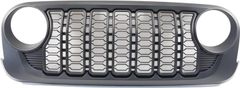 フロントバンパー メッシュグリル JLスタイル JK 2007-2017対応 マットブラックCYB686目玉商品