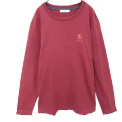 エーグル　AIGLE　長袖カットソー　メンズM　赤色　綿100％　後ろ大ロゴ