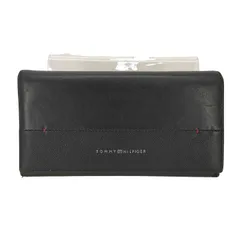 トミーヒルフィガー TOMMY HILFIGER ロゴ レザー 切替 二つ折り 長財布 メンズ 表記無 