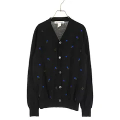 COMME des GARCONS SHIRT (コムデギャルソンシャツ) Clover Flower Embroidered Cardigan クローバー フラワー刺繍 ウールカーディガン ブラック S22505のサムネイル