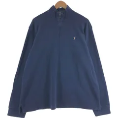 古着 ラルフローレン Ralph Lauren POLO RALPH LAUREN ESTATE RIB ハーフジップスウェットシャツ トレーナー メンズXL相当/eaa489910