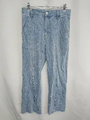 ◇ Θ ITEMS URBAN RESEARCH 裾スリット ストレートデニムパンツ サイズS ライトブルー レディース E  【1409240022022】