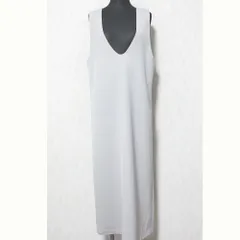 美品 23SS R'IAM-PLAGE リアムプラージュ ノースリーブ ラインワンピース 23040922606010 サイズ36 ライトグレー レディース 古着 中古 USEDのサムネイル