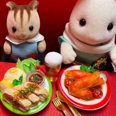 562 カオマンガイとトムヤムクンスープ⭐️ドールハウス　りかちゃ　シルバニア　樹脂粘土　ねんどろいど　ブライス　バービー　オビツ　ミニチュア　フェイクフード　フィギュア