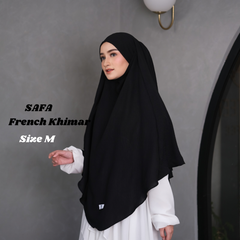 サファ インスタントヒジャブ Safa Hijab With Face Mask Non Pad Black Hijab M Size Crepe Fabric Veil Instant ヒジャブ 正装 ムスリム イスラム教 イスラーム 宗教 民族衣装