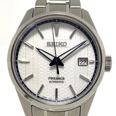【美品・希少】セイコー　SEIKO　プレサージュ　シャープエッジシリーズ　 ゼロハリバートンコラボモデル　SARX093　6R35-01Y0　世界限定2000本（国内400本）　自動巻　裏スケ　白　デイト表示