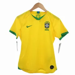 ナイキ NIKE タグ付き レプリカユニファーム カットソー Tシャツ サッカー ブラジル代表 ロゴ 半袖 M 黄 イエロー /FF